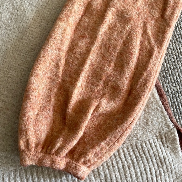 Madewell Colorblock Sweater with Rust and Cream Tones, Small - Picture 3 of 4